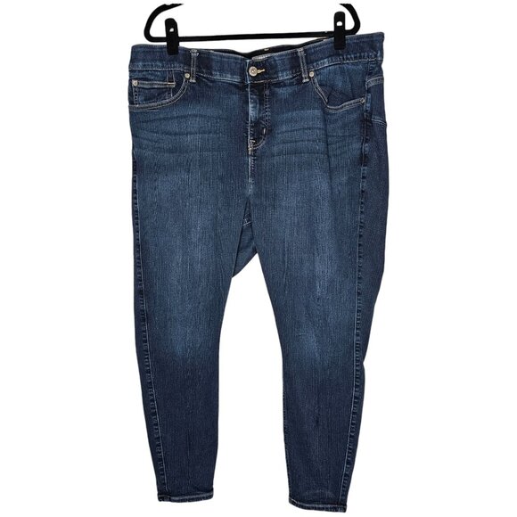 Torrid 24 Bombshell Skinny Jeans Elastic Waist Stretch Medium Wash High Rise - Picture 1 of 5